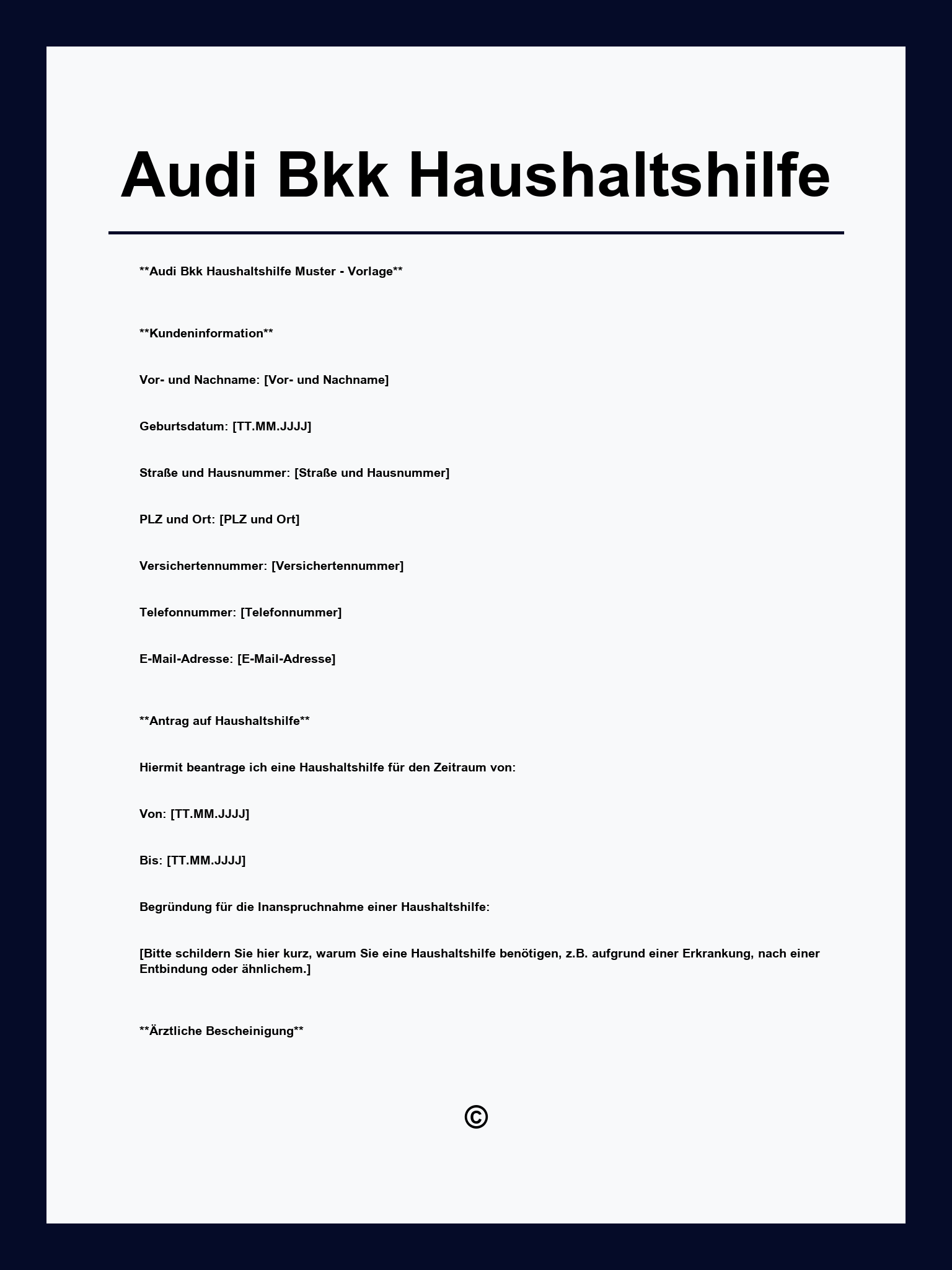 Audi Bkk Haushaltshilfe