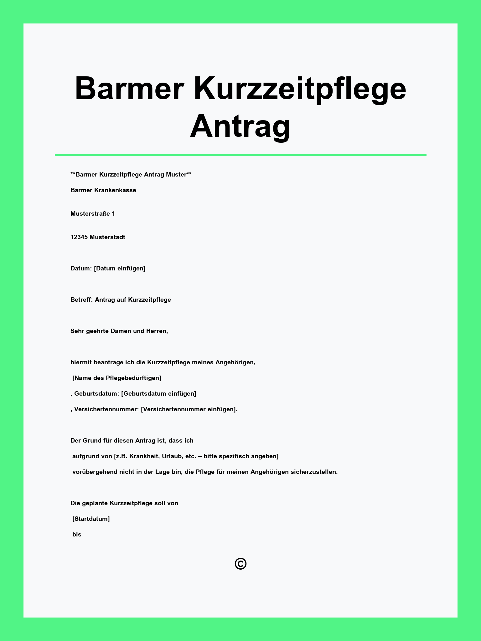 Barmer Kurzzeitpflege Antrag