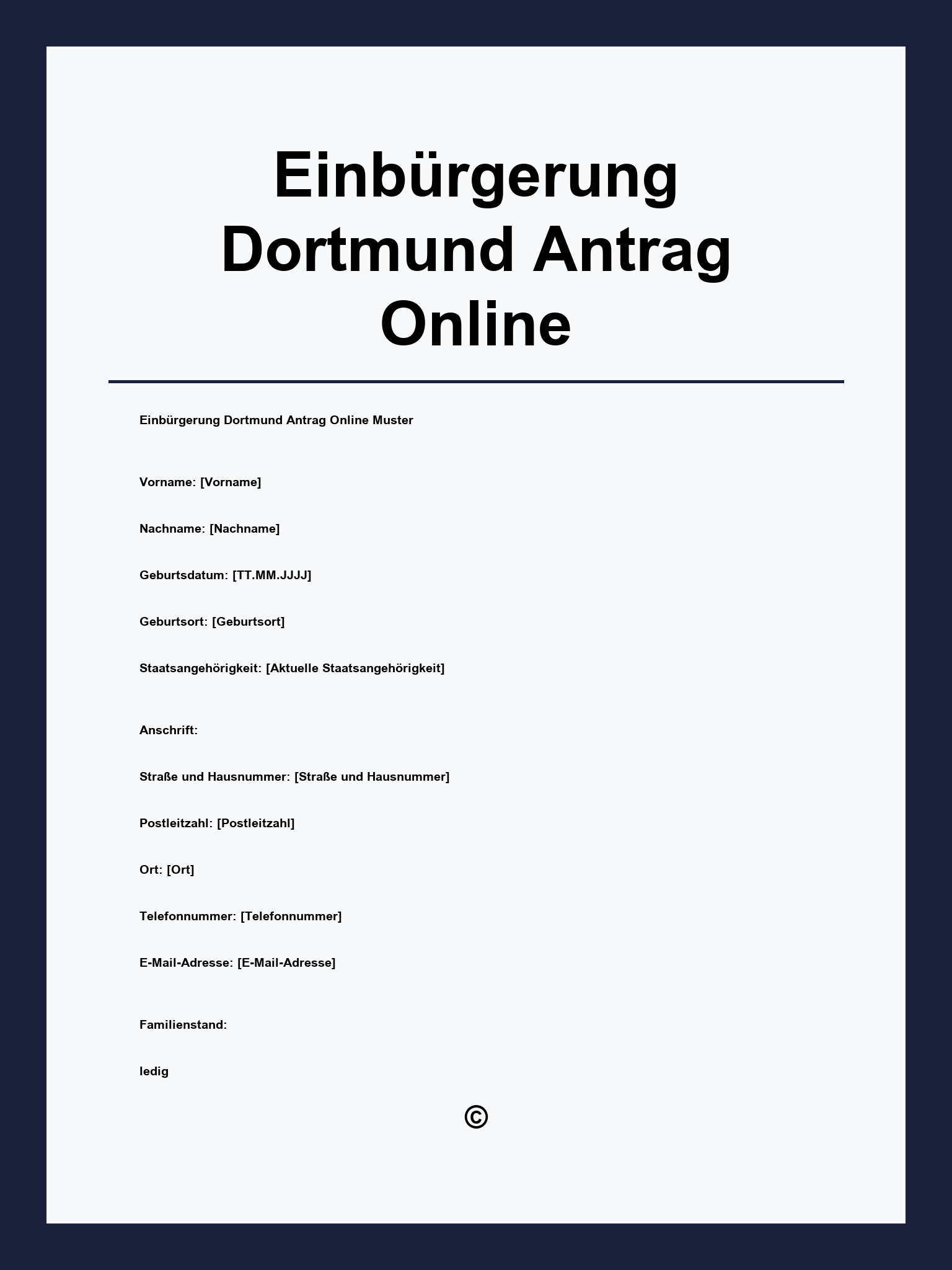 Einbürgerung Dortmund Antrag Online