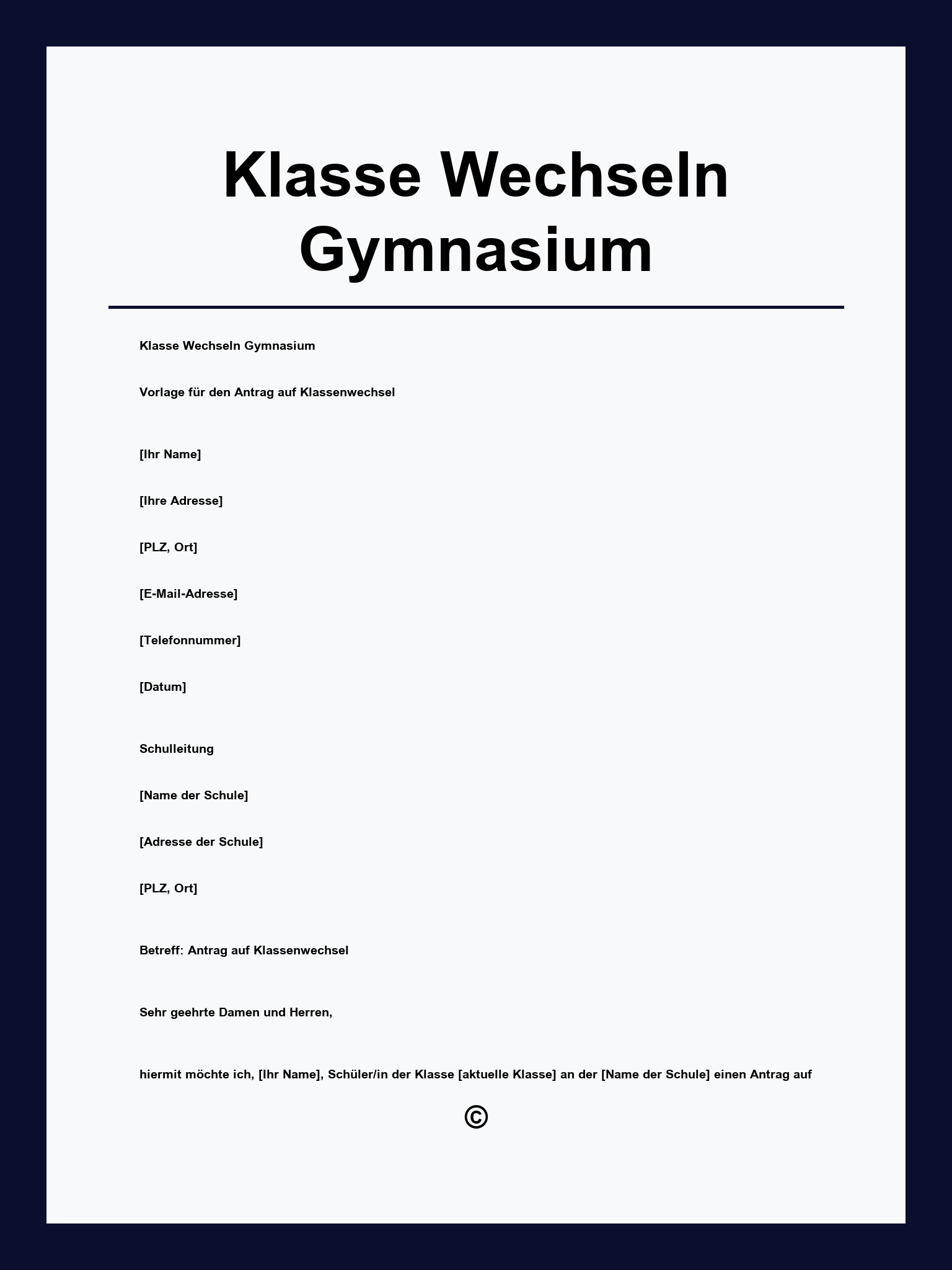 Klasse Wechseln Gymnasium