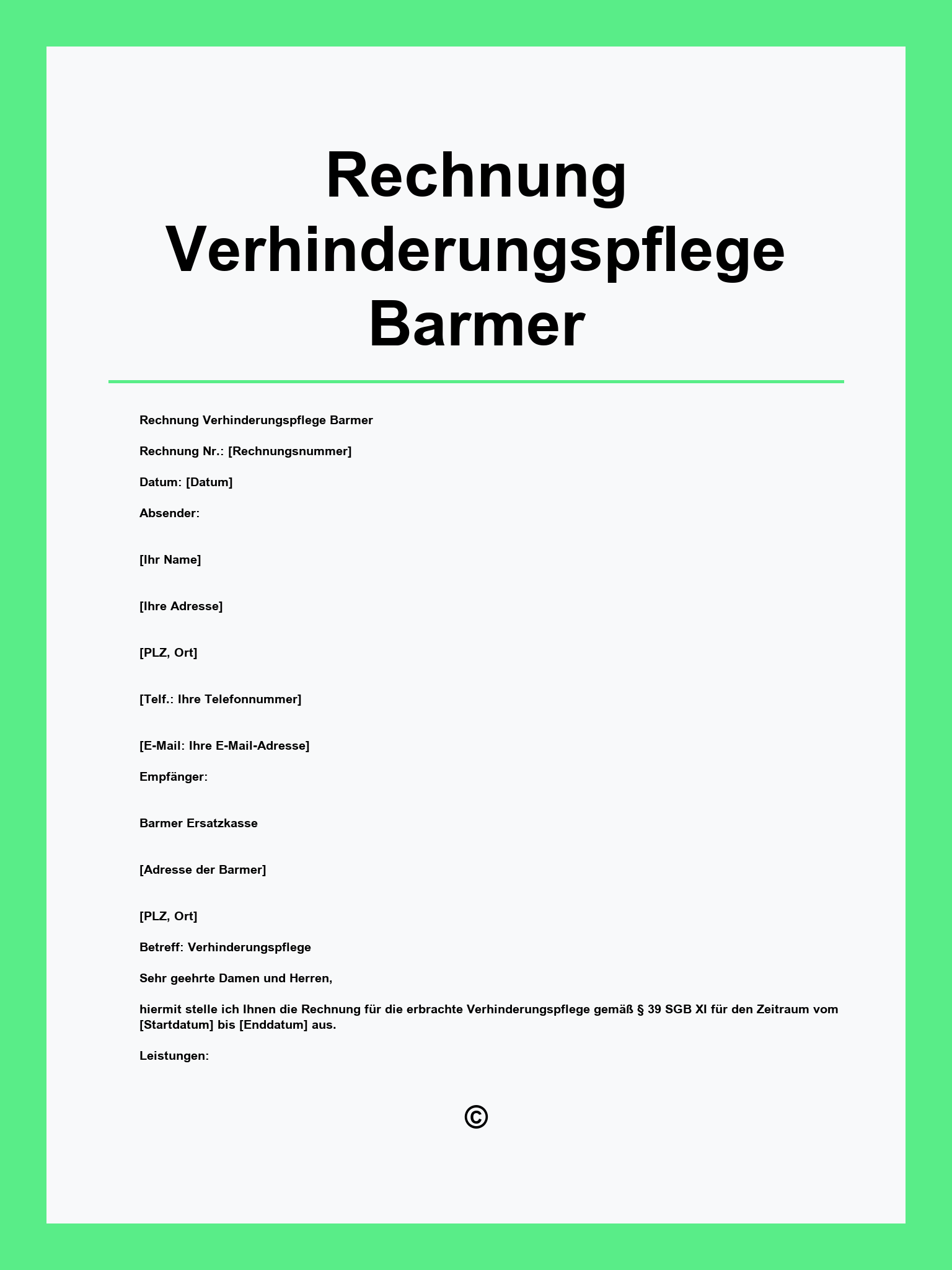 Musterrechnung Verhinderungspflege Barmer