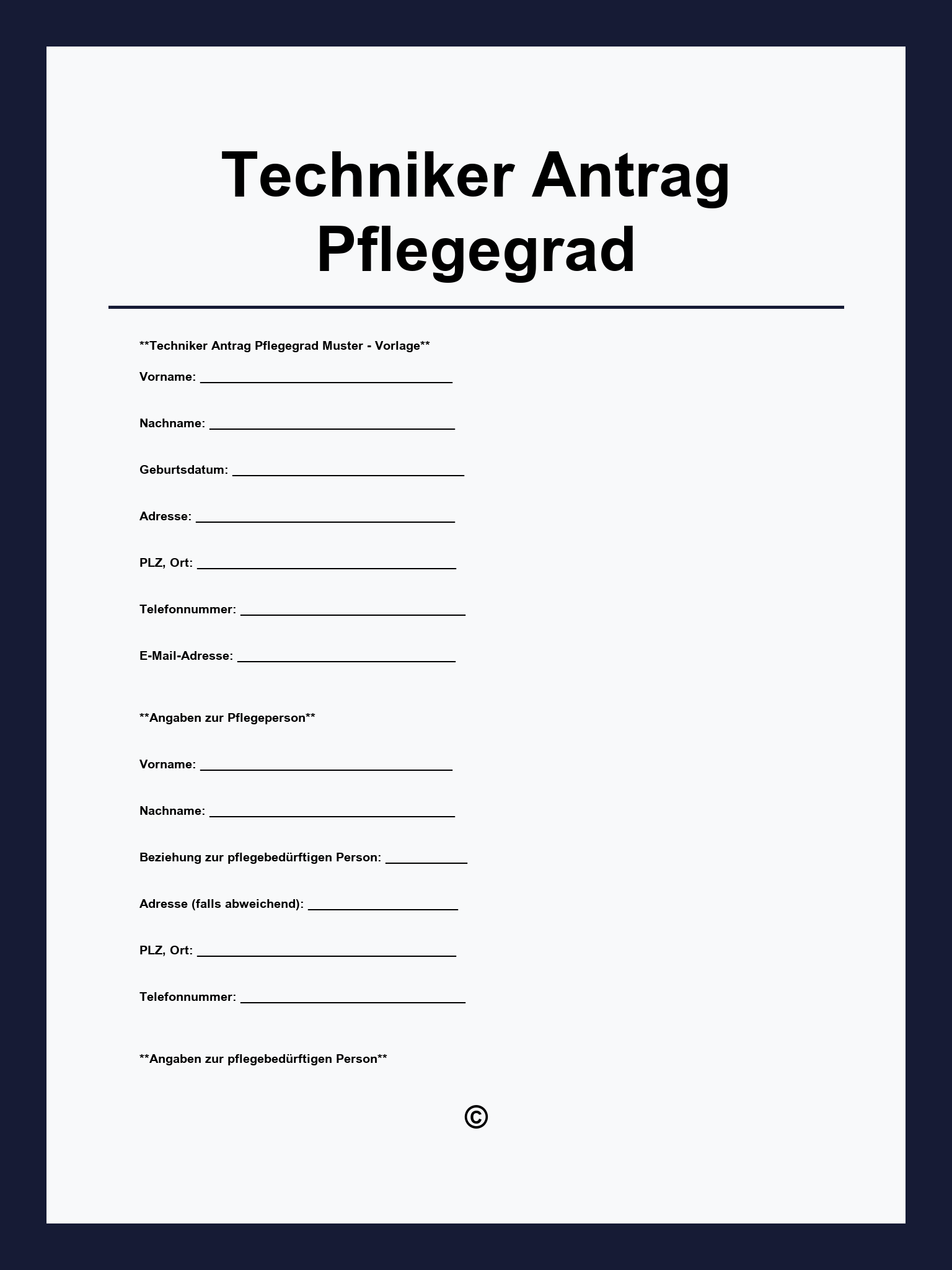 Techniker Antrag Pflegegrad